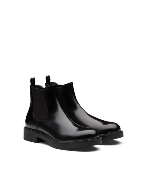 men's prada chelsea boots|Prada brushed leather Chelsea boots.